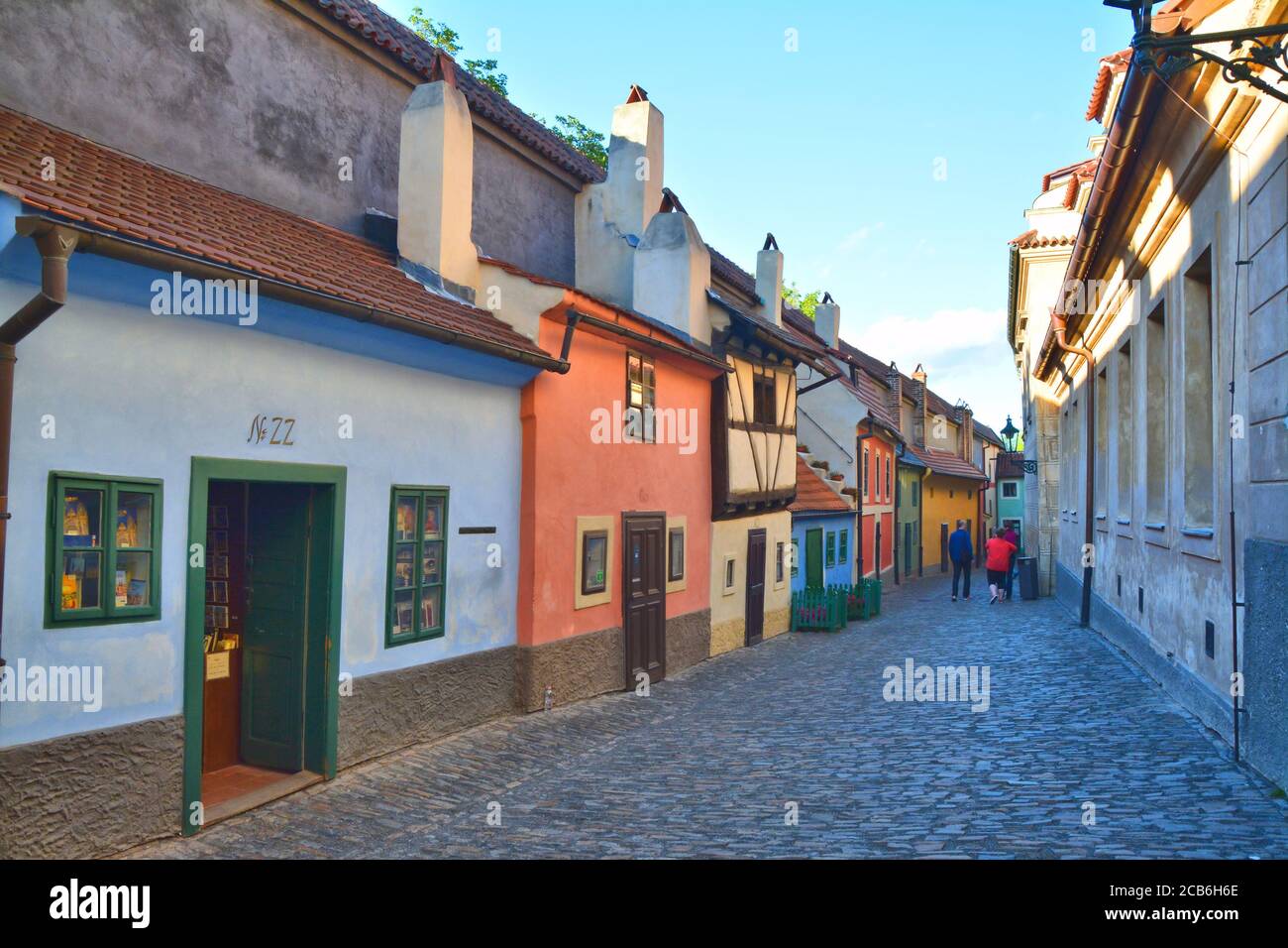 PRAGUE, CZECH REPUBLIC - JUNE 07, 2017 : Golden lane street in Prague, Czech Republic. Hradcany castle area. Stock Photo