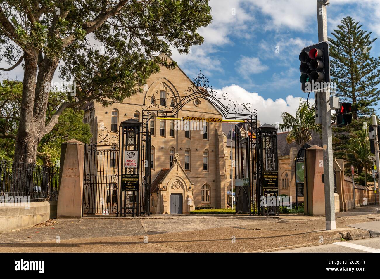 Kincoppal-Rose Bay School in. Vaucluse on a cloudy autumn afternoon Stock Photo