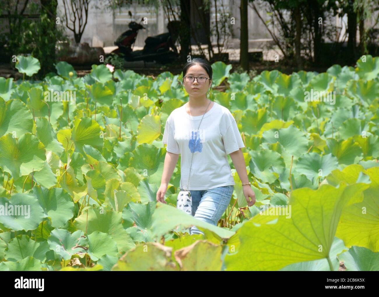 Leiyang. 11th Aug, 2020. Photo shows Zhong Fangrong in school in Leiyang, central China's Hunan Province, July. 24, 2020. Zhong Fangrong, a rural Chinese student and top performer in the college entrance exams, has grasped national headlines by choosing to study archaeology, defying a long-held stereotype that the major, and humanities in general, are not meant for social ladder climbers.TO GO WITH 'China Focus: Rural applicant for archaeology unfazed by online controversies' Credit: Xinhua/Alamy Live News Stock Photo