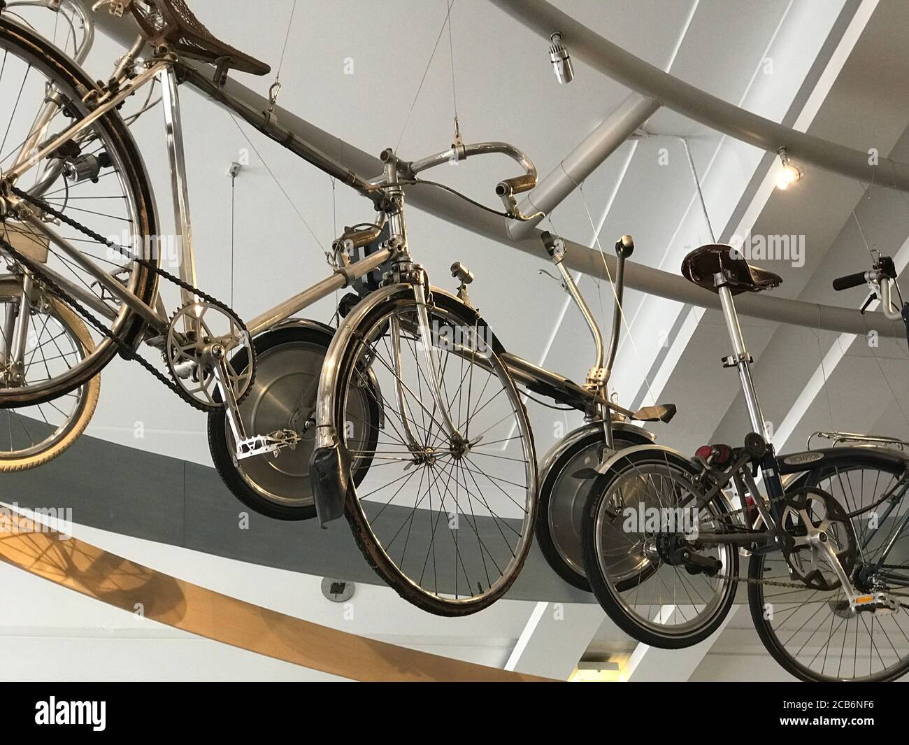Hanging Bikes Art Installation Stock Photo