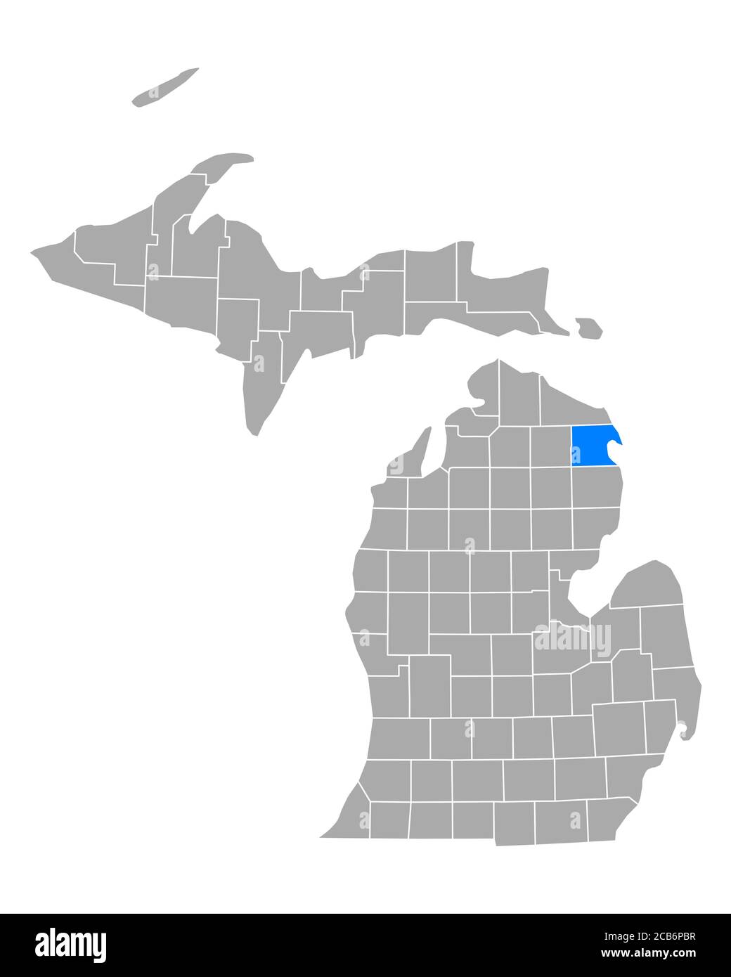 Map of Alpena in Michigan Stock Photo Alamy