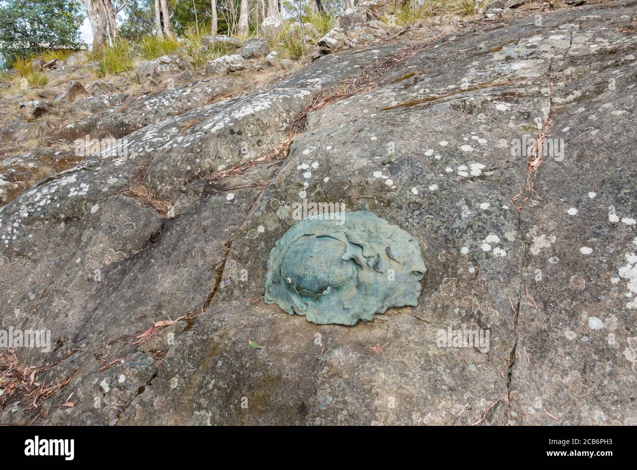 Memorial to Truganini, last of the Tasmanian aboriginals, Truganini Conservation Area, Mount Nelson, Tasmania, Australia Stock Photo