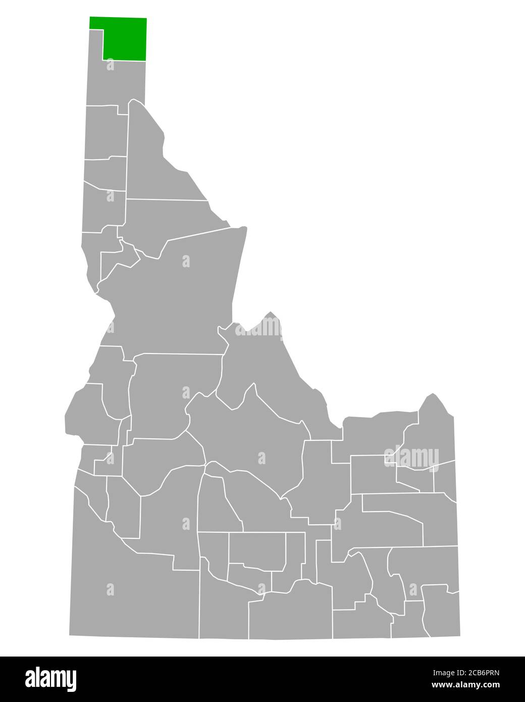 Map of Boundary in Idaho Stock Photo Alamy