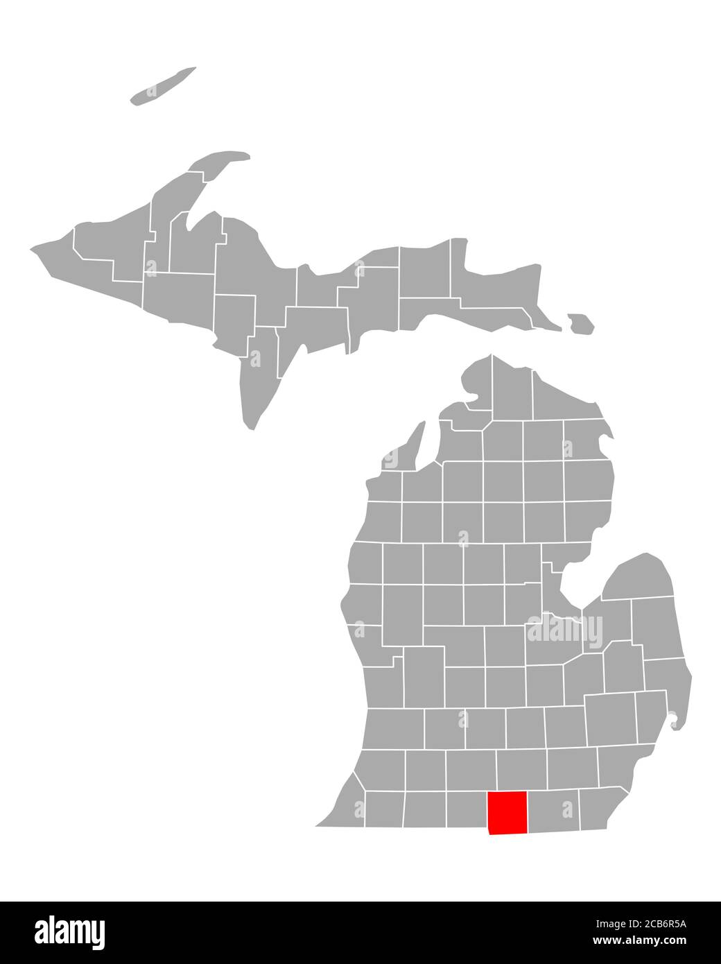 Map of Hillsdale in Michigan Stock Photo Alamy