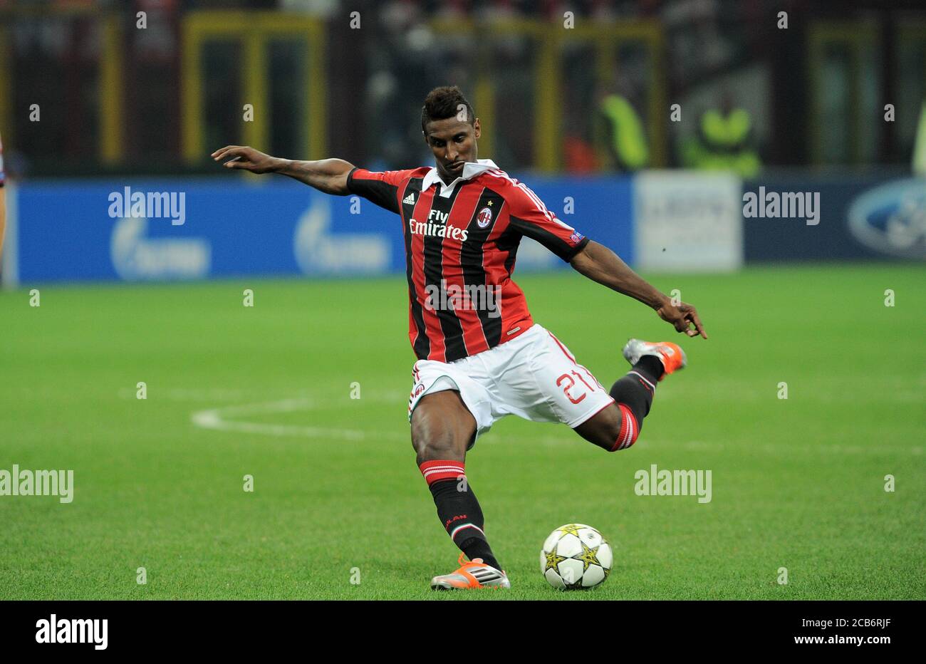 Milan  Italy, 18 September 2012,' G.Meazza'  Stadium, UEFA Champions League 2012/2013 ,AC Milan - RSC Anderlecht : Kevin Constant in action during the match Stock Photo