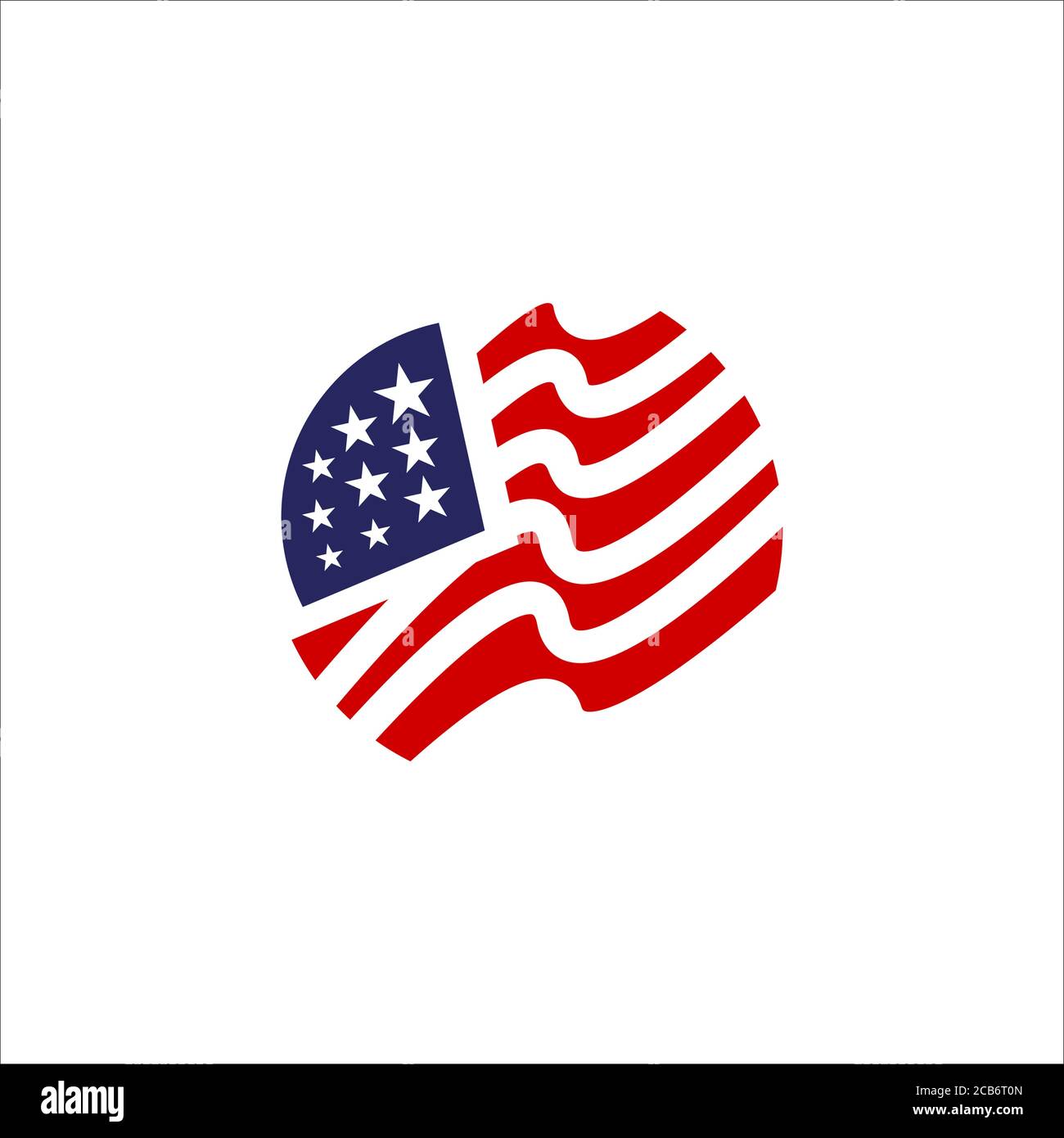 red blue star and stripes america US flag logo design . USA flags