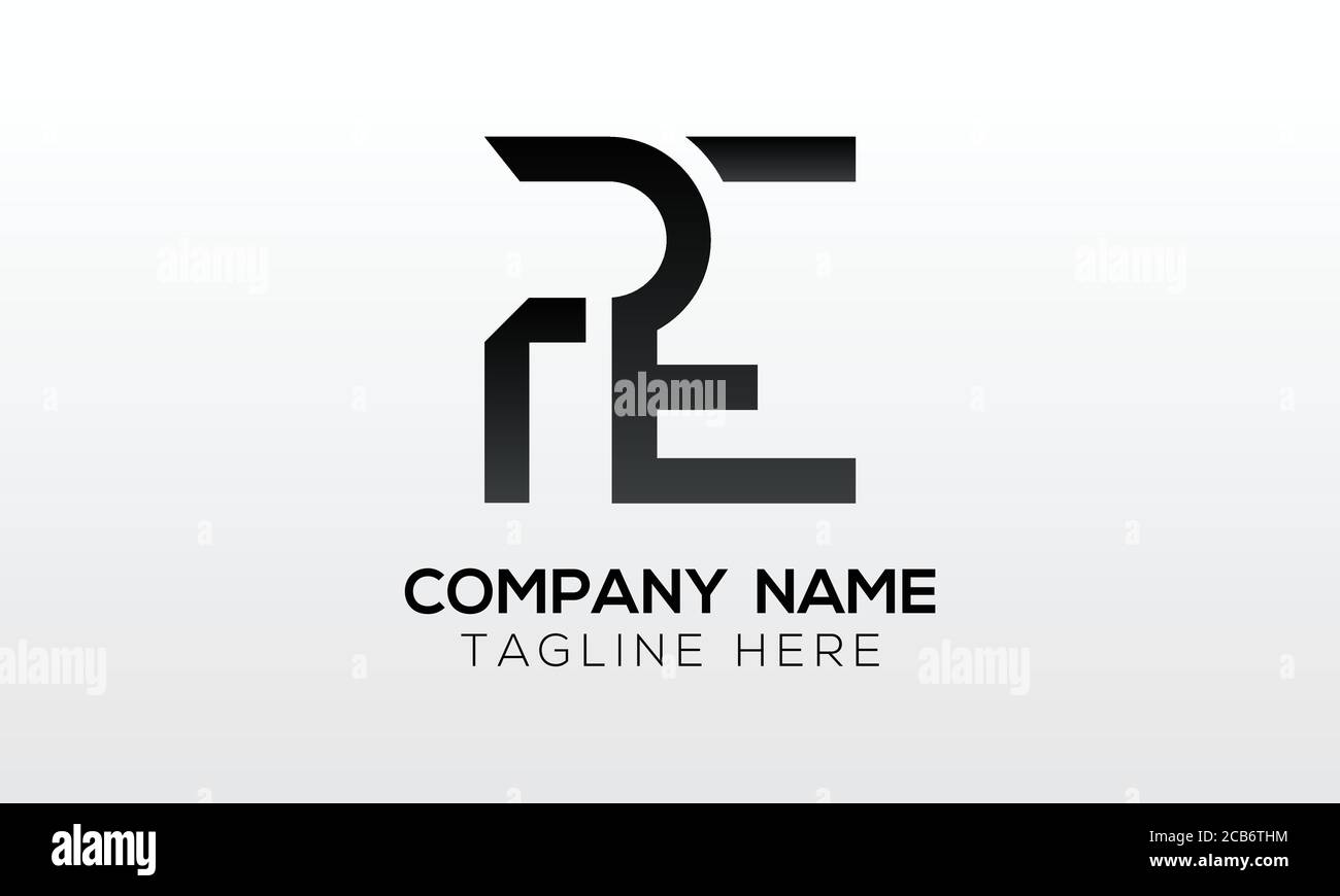 Initial PE Letter Logo With Creative Modern Business Typography Vector ...