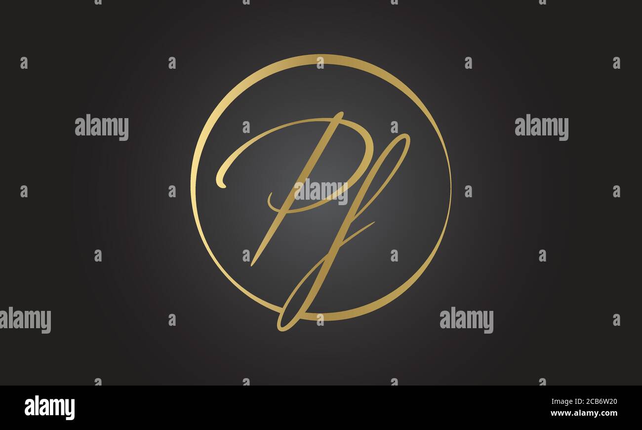 Initial PF Letter Logo With Creative Modern Business Typography Vector ...