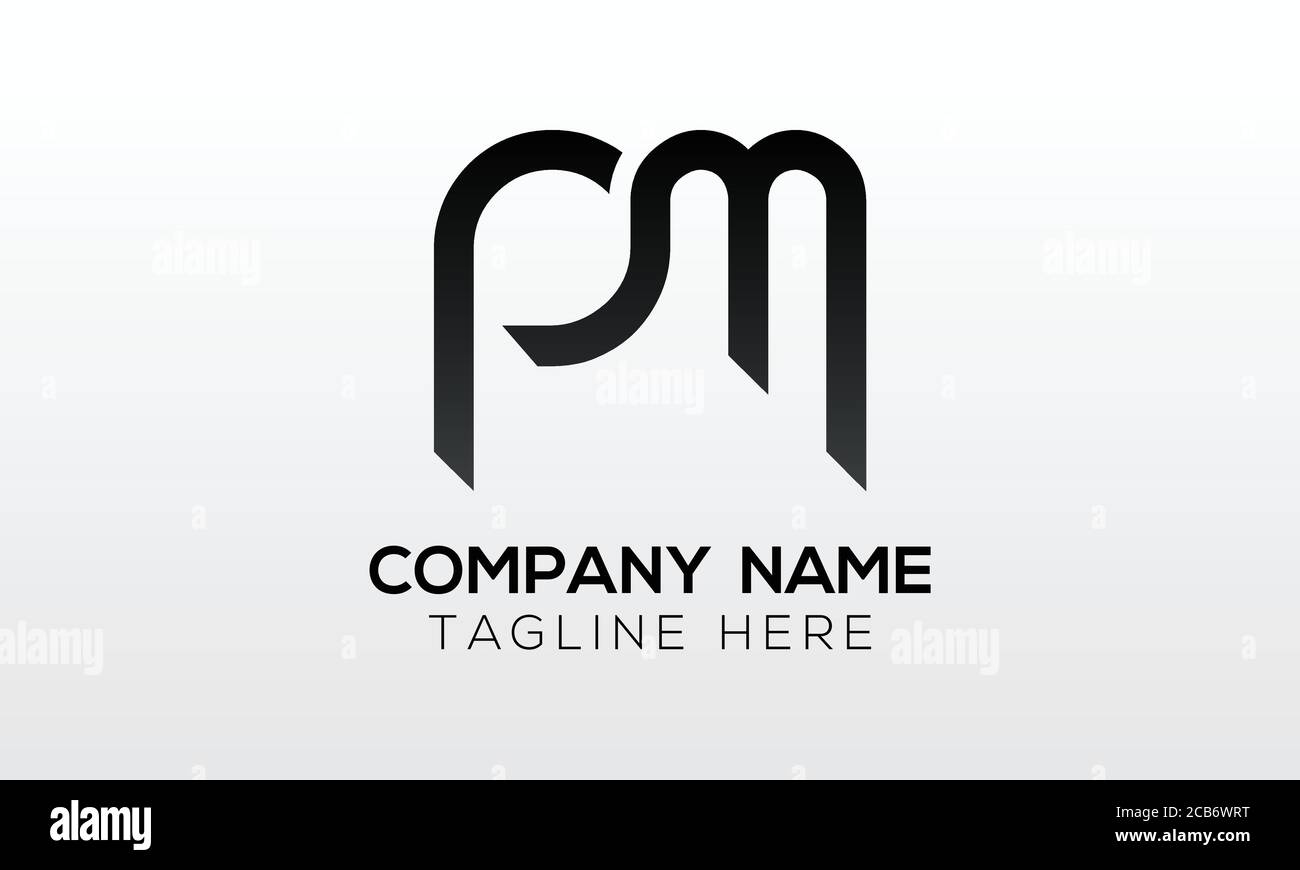 PM Latter Brand Monogram Logo Graphic by typehome.std · Creative Fabrica