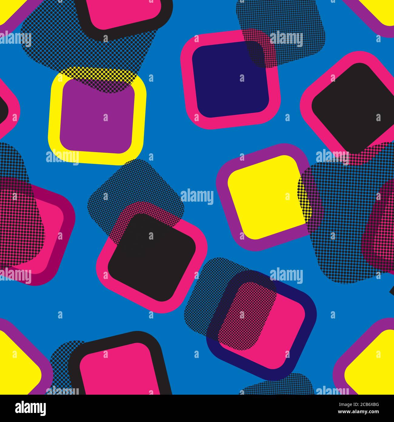 Seamless repeating multicolored squares background Stock Vector