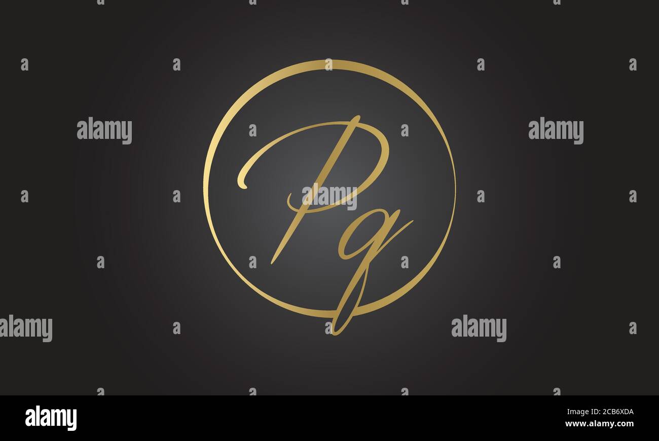 Initial PQ Letter Logo With Creative Modern Business Typography Vector ...