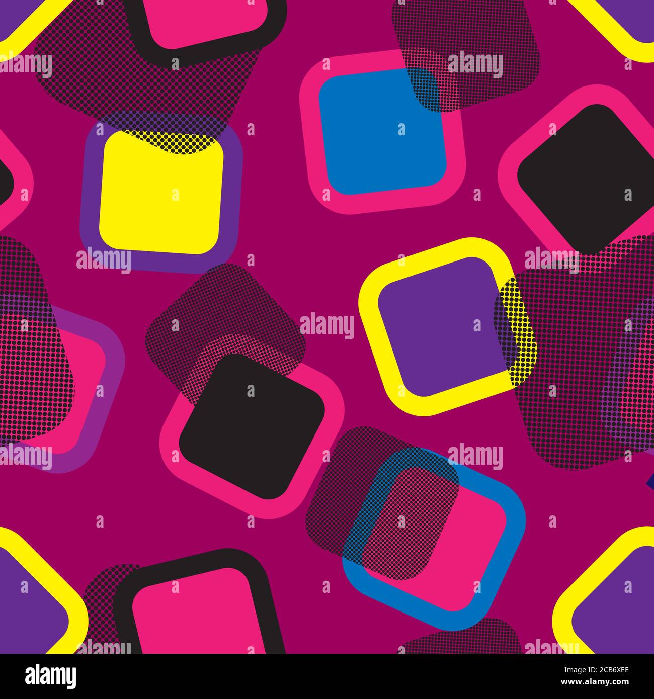 Seamless repeating multicolored squares background Stock Vector