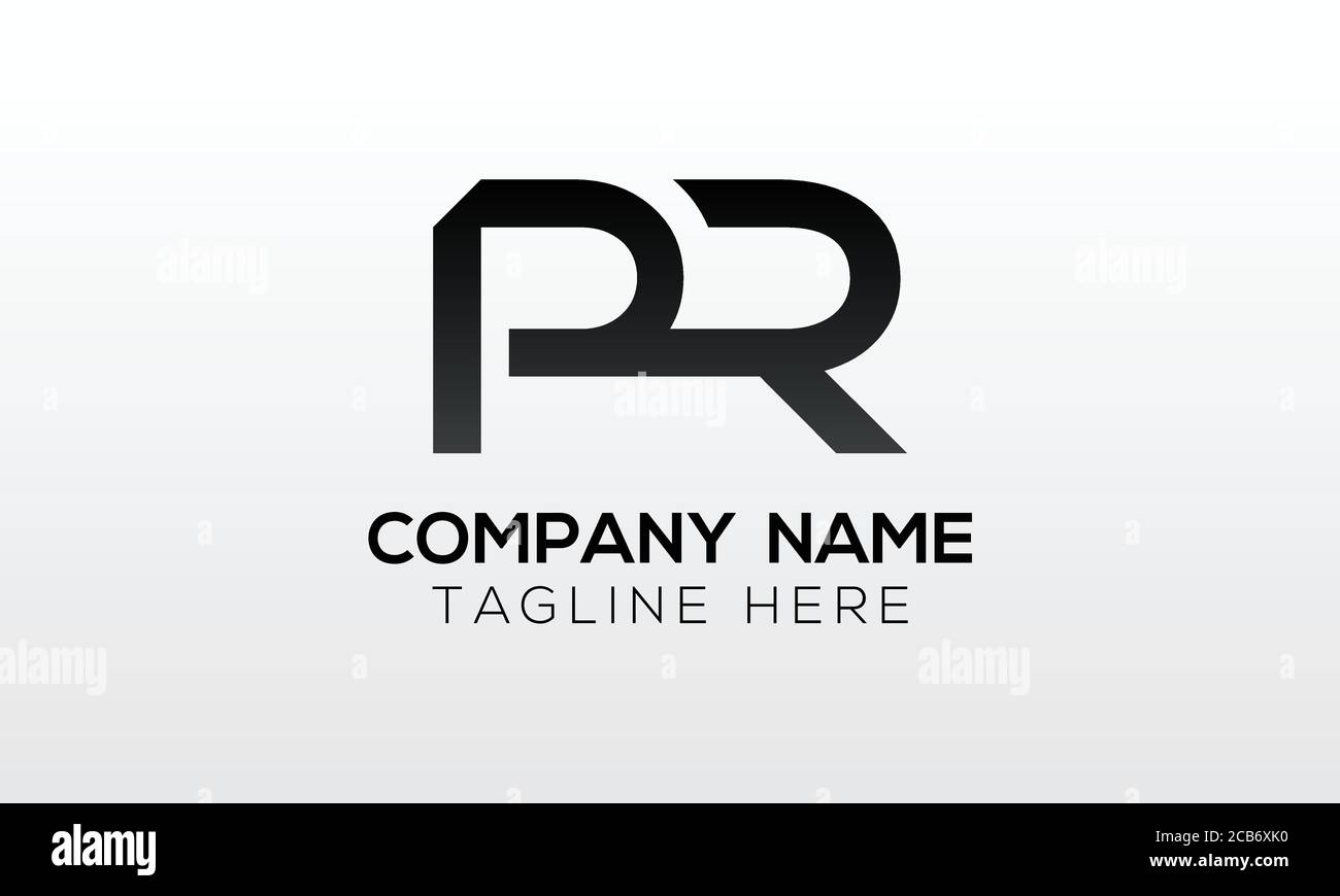 Initial PR Letter Logo With Creative Modern Business Typography Vector ...