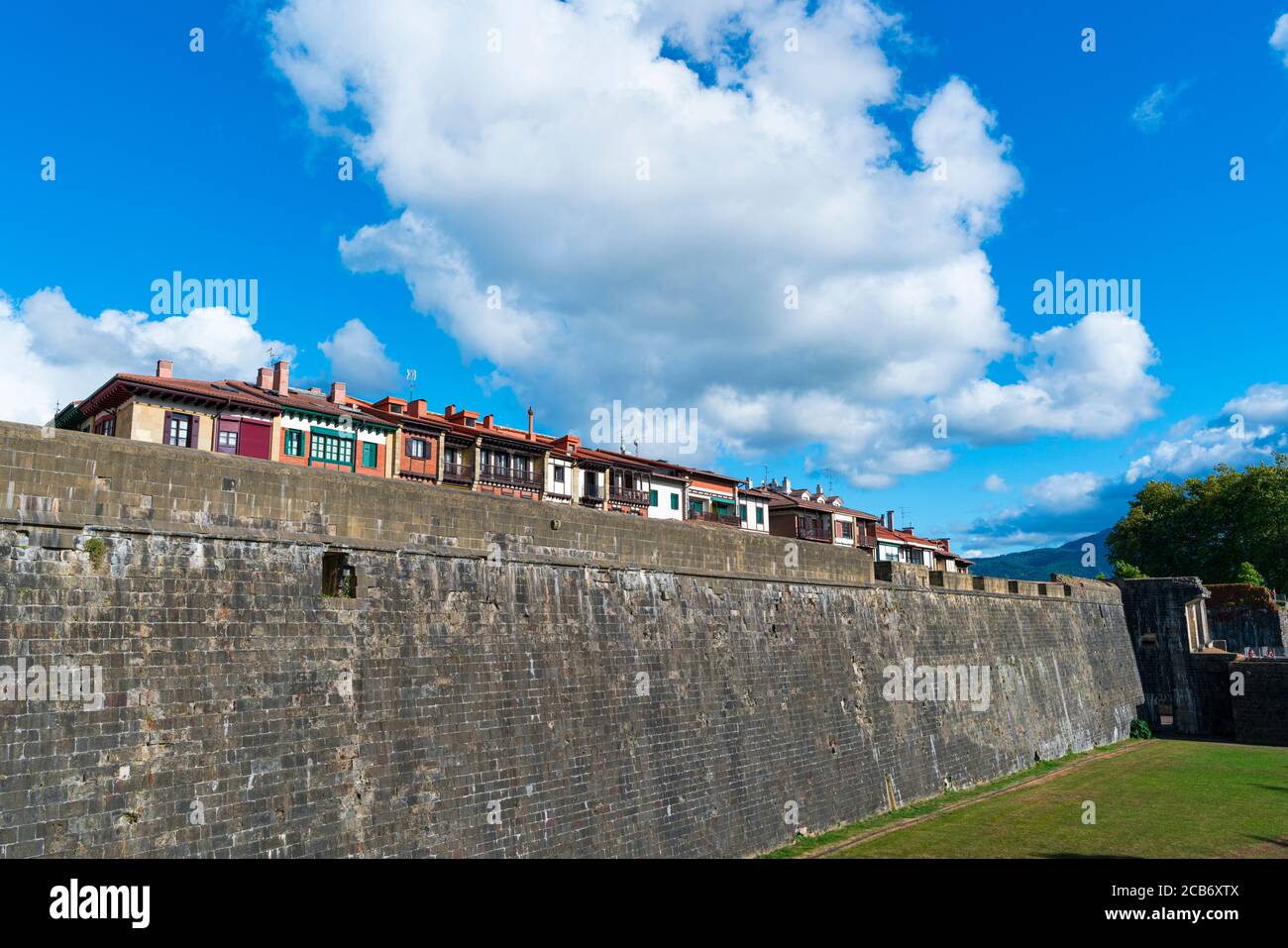 San Felipe bastion of the citadel, Historic quarter, Hondarribia town, Txingudi bay, Jaizkibel Mountain range, Gipuzkoa province, Basque Country, Spa Stock Photo