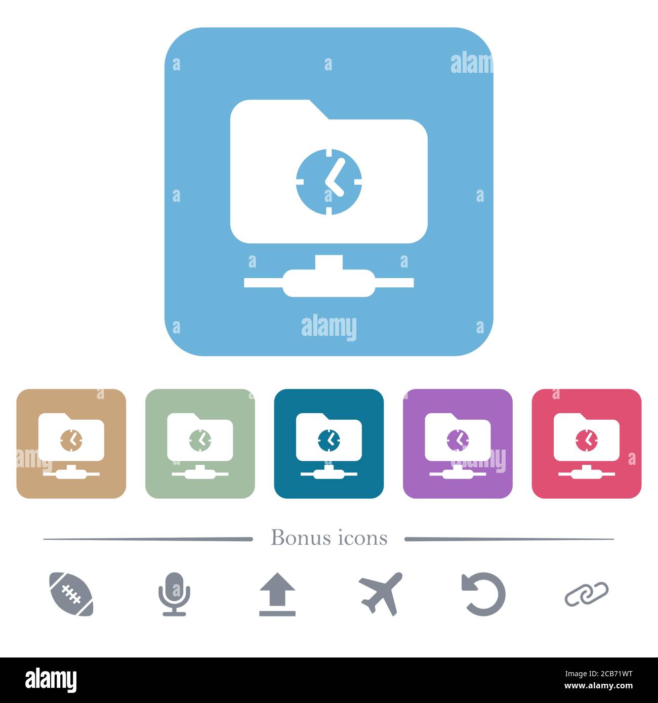 Fast FTP white flat icons on color rounded square backgrounds. 6 bonus ...