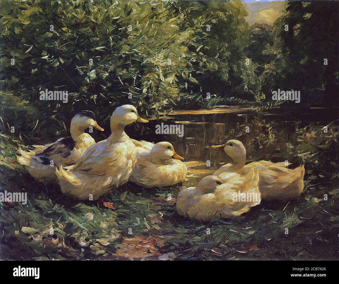 Koester Alexander Enten Am Teich 1 German School 19th and Early