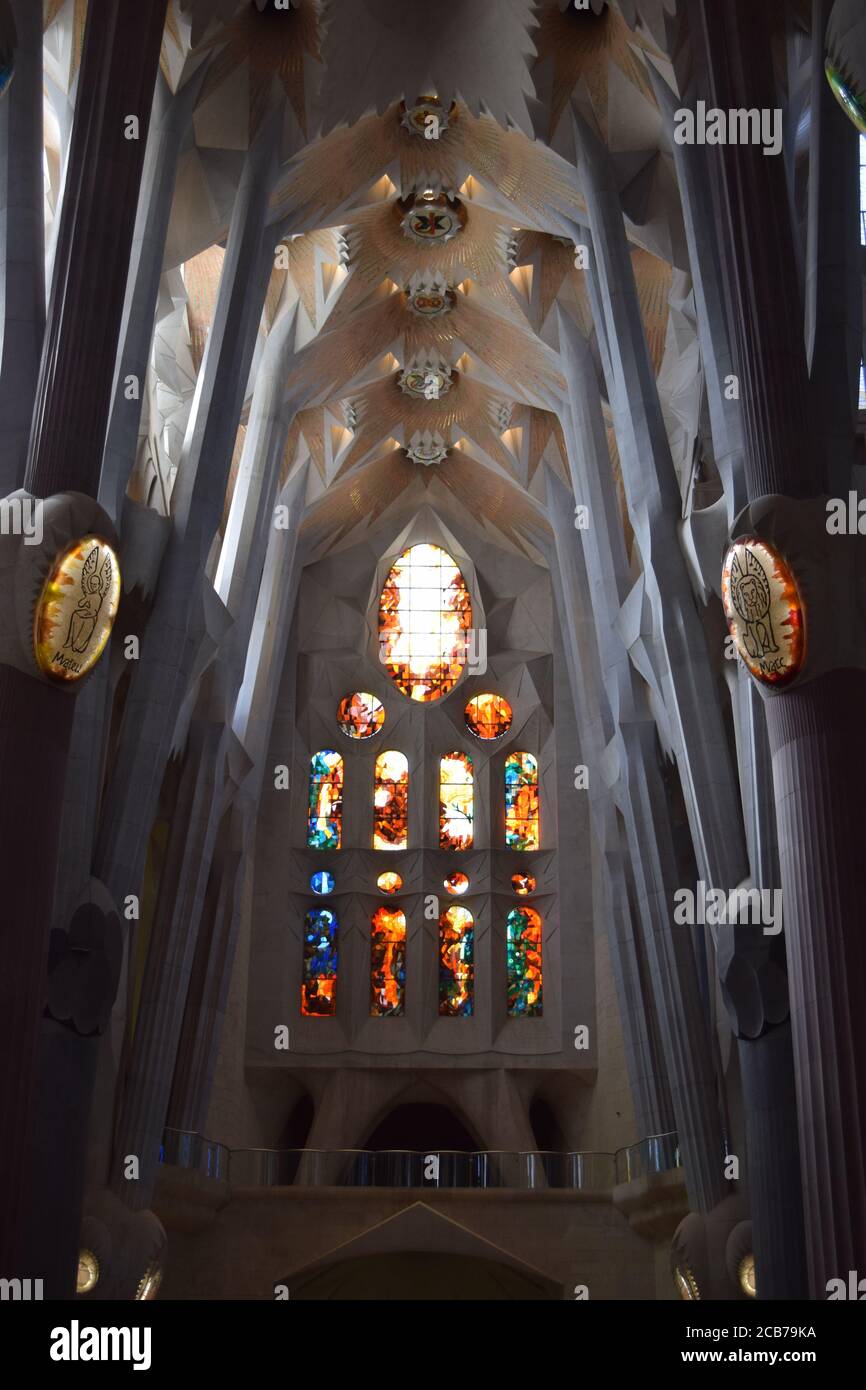 Sagrada familia ceiling hi-res stock photography and images - Alamy