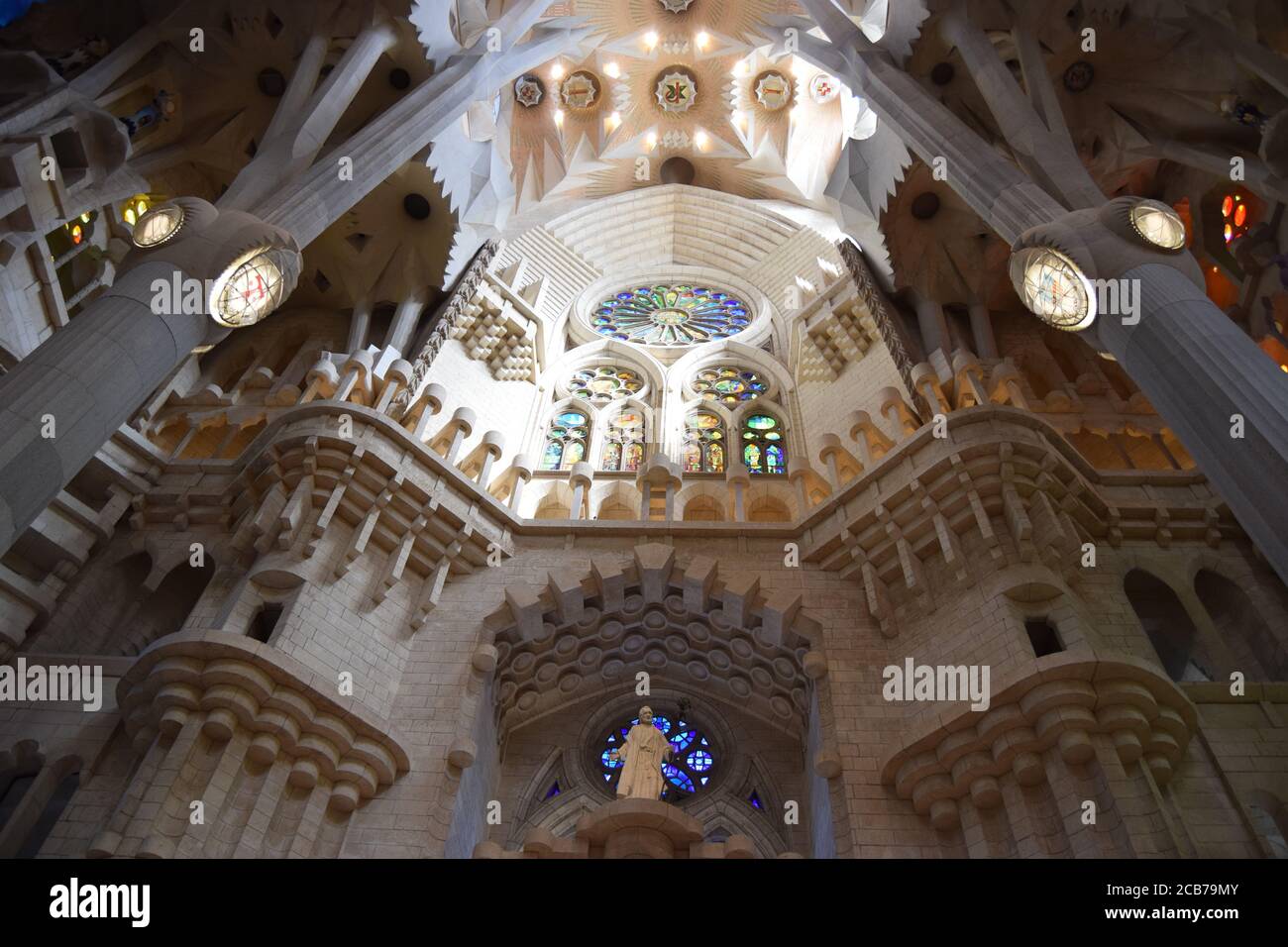 Sagrada familia ceiling hi-res stock photography and images - Alamy