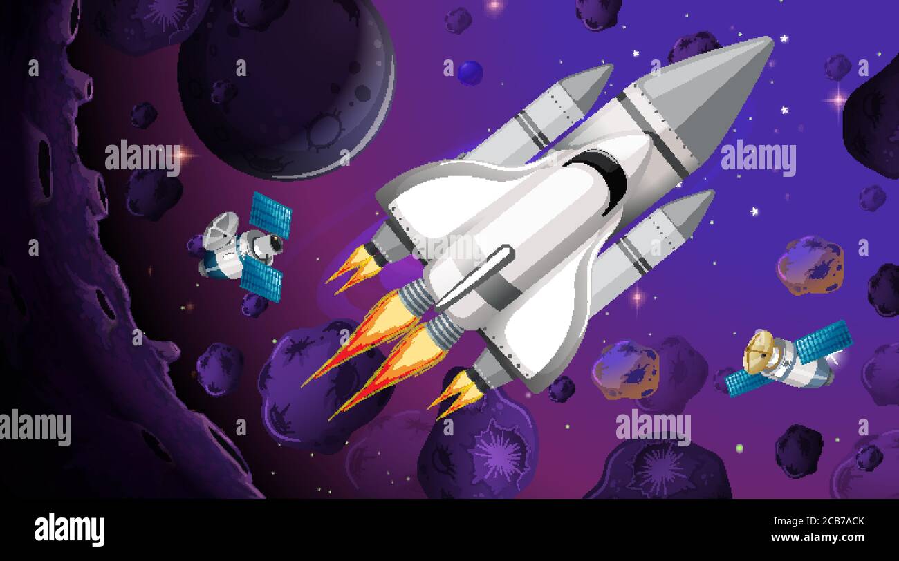 Astronaut in space scene illustration Stock Vector Image & Art - Alamy