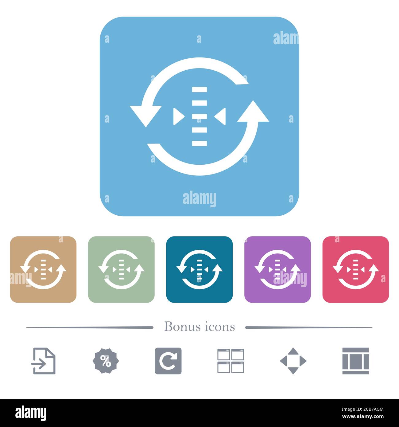 Adjust refresh rate white flat icons on color rounded square ...