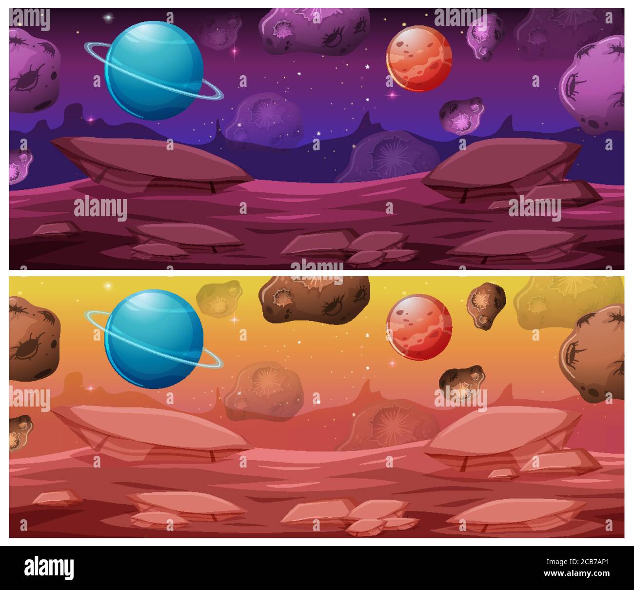 Set of space background illustration Stock Vector Image & Art - Alamy