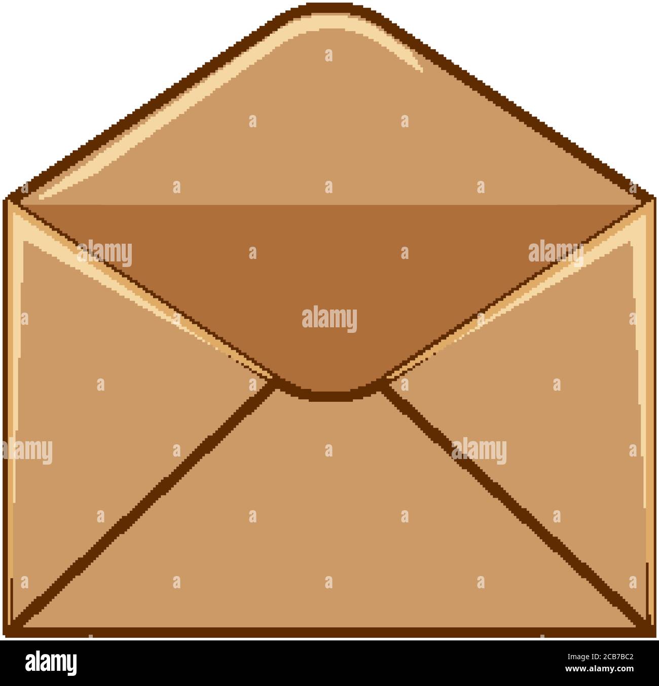Brown envelope on white background illustration Stock Vector Image