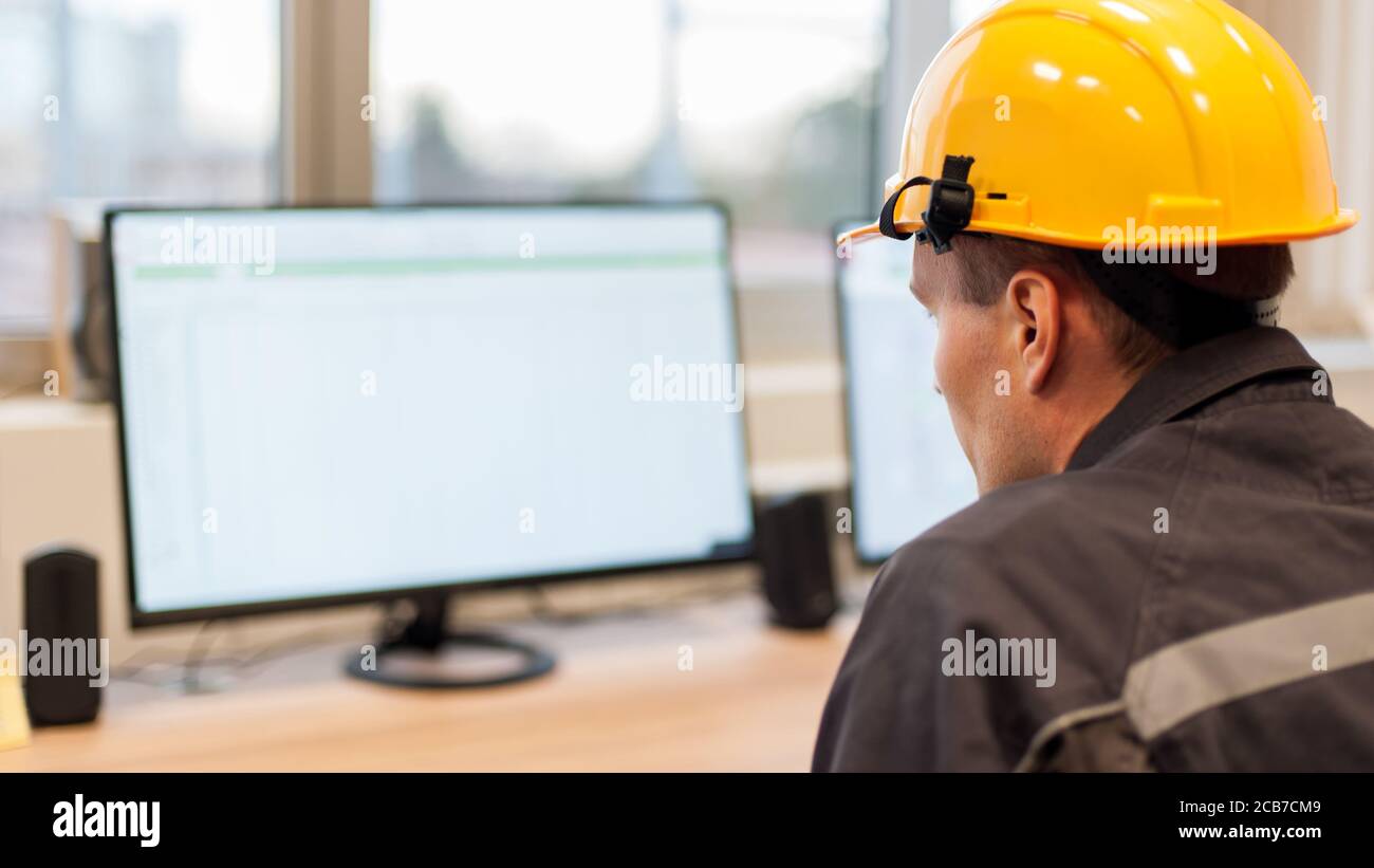 Maintenance engineer inspect relay protection system from control