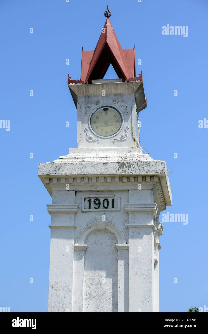 TANZANIA Tanga, former german colony East Africa, colonial german building, clock tower built 1901 Stock Photo