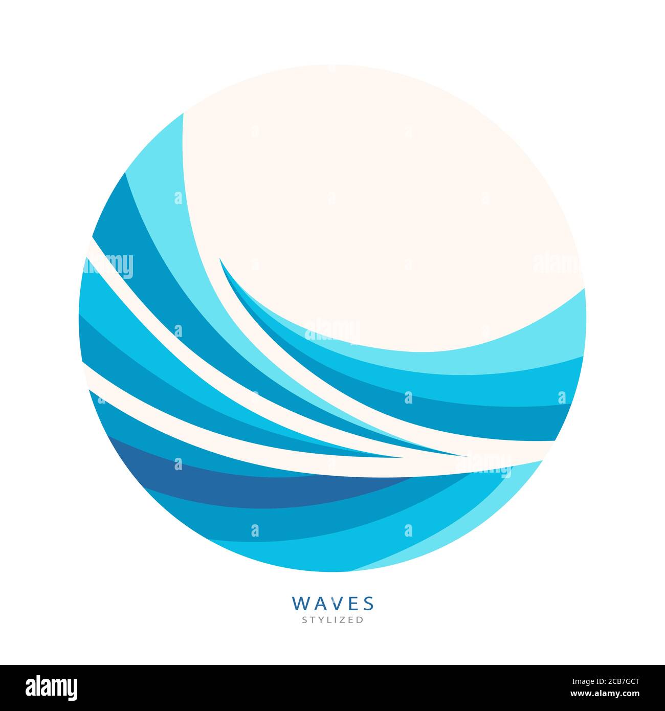 Water Wave Logo abstract design. Cosmetics Surf Sport Stock Vector ...