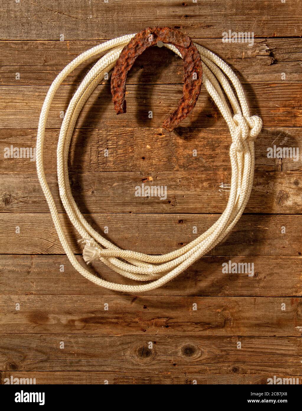 lasso horse shoe Stock Photo