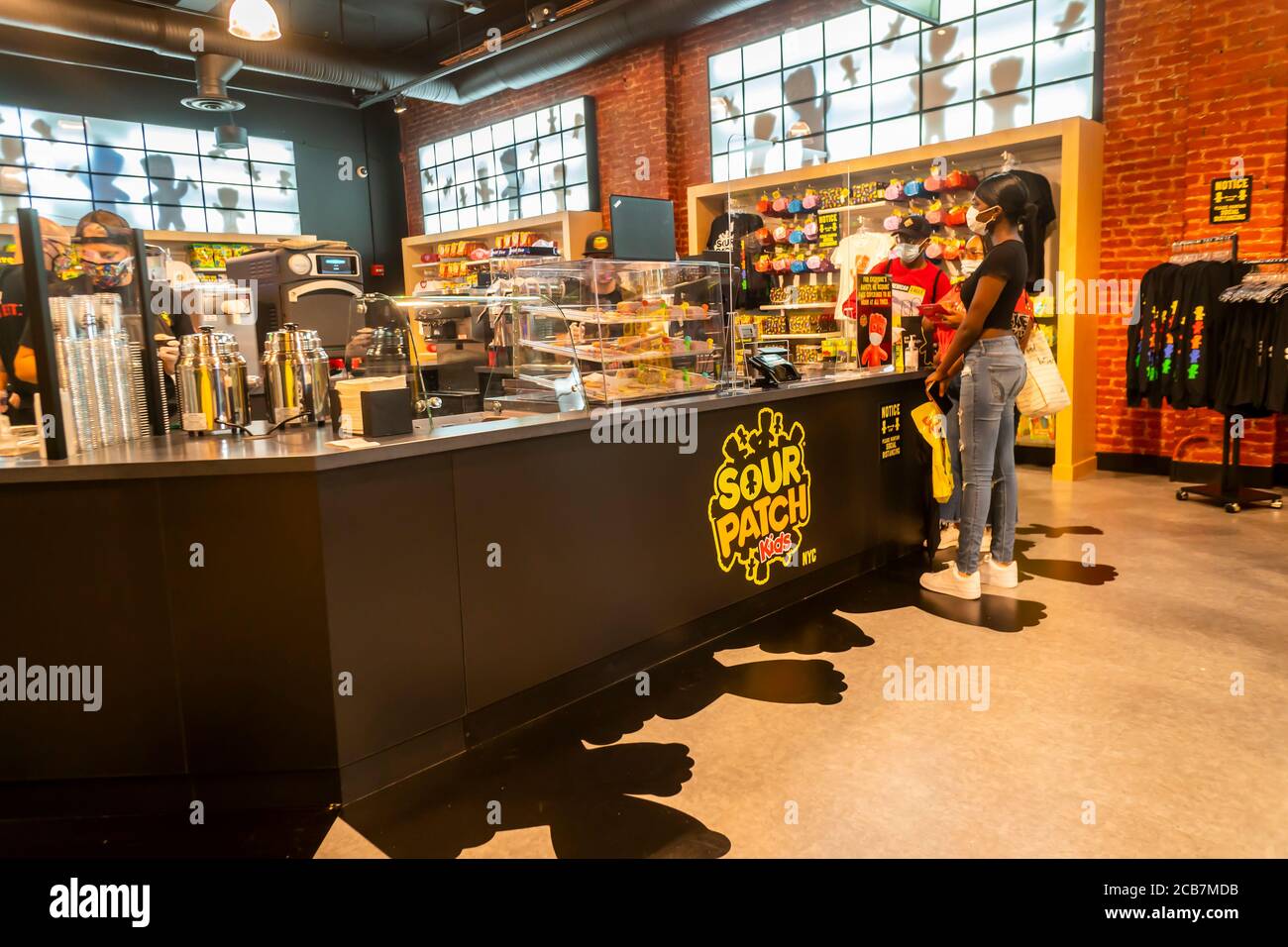 Visitors to Mondelez International’s Sour Patch Kids store in the Noho
