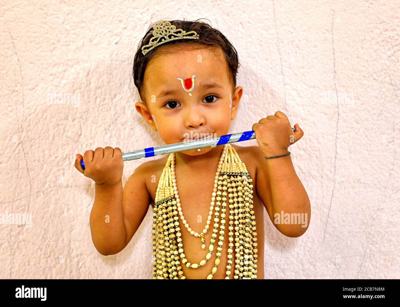 Kolkata, India. 11th Aug, 2020. A little kid dressed up as Lord ...