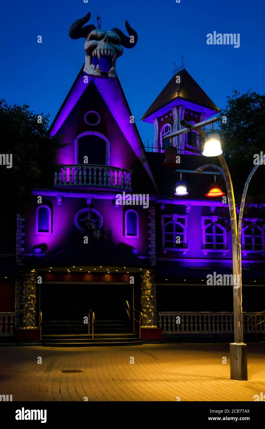 VIENNA, AUSTRIA - MAY 18, 2017: horror house attraction in Prater, public amusement park in Vienna (Austria) on may 18, 2017 Stock Photo