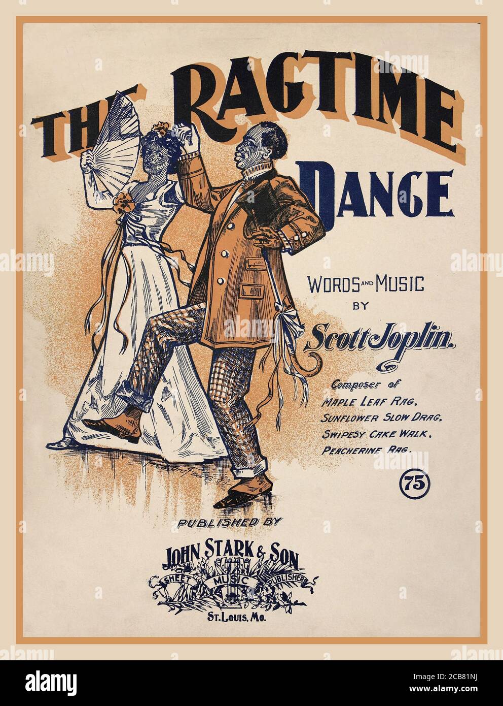 Archive 1900's SCOTT JOPLIN The Ragtime Dance Music Cover art for the 1906 sheet music Ragtime Dance A Stop-Time Two Step 1902 & 1906 Publisher John Stark & Son Piano Solo Marvin Hamlisch incorporated 'The Ragtime Dance' into a medley for the soundtrack of the Oscar-winning 1973 film The Sting. The song also appeared in the soundtrack of the 1978 film Pretty Baby and the 1980 Broadway musical revue Tintypes Stock Photo