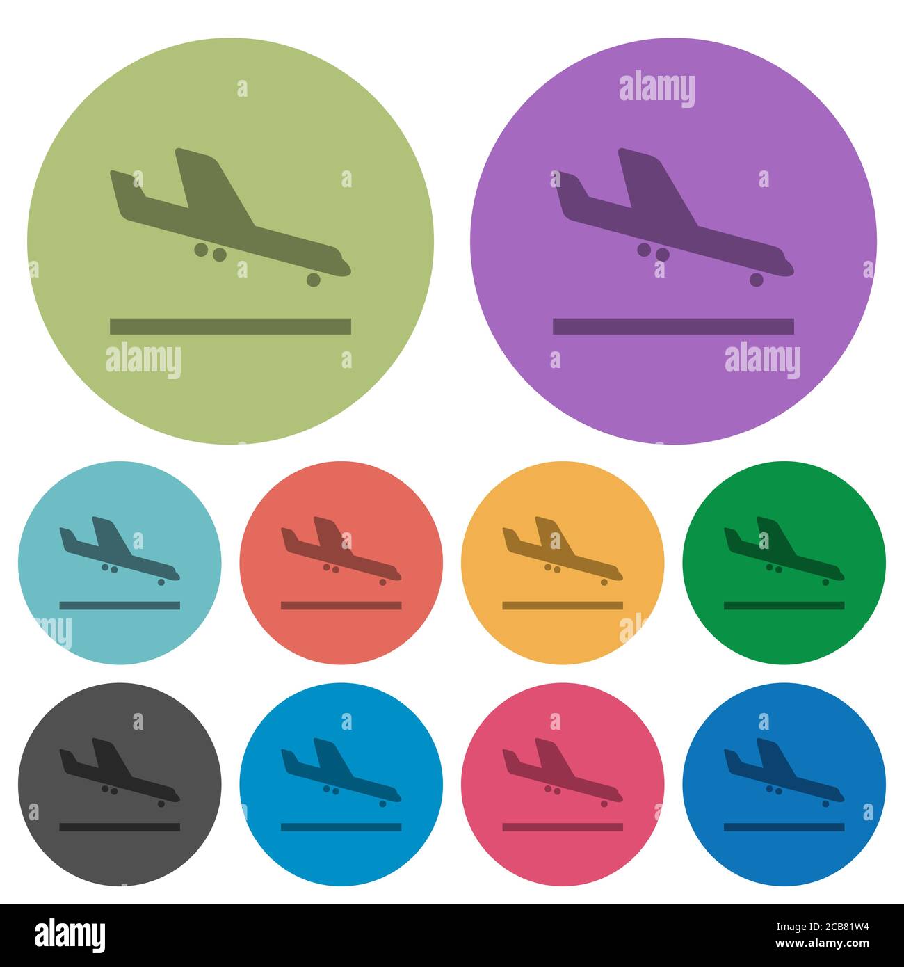Jet airplane coming in landing Stock Vector Images - Alamy
