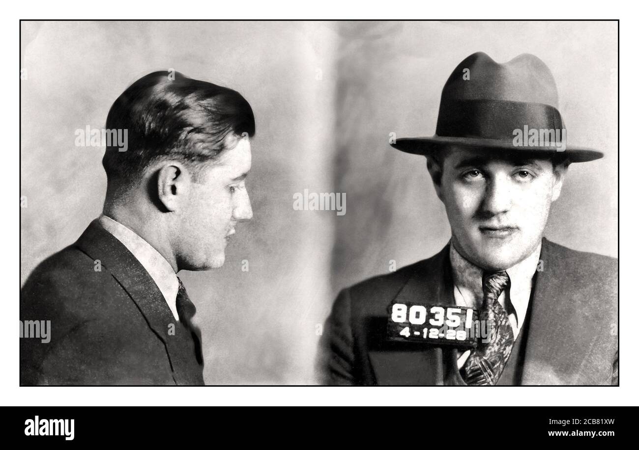 MEYER LANSKY Archive 1920's Mafia Police MUGSHOT Meyer Lansky (1902-1983), in 1928 police mugshot. He was known as the Mafia’s banker in America and worked to build up gambling resorts in the Caribbean and Las Vegas USA Stock Photo
