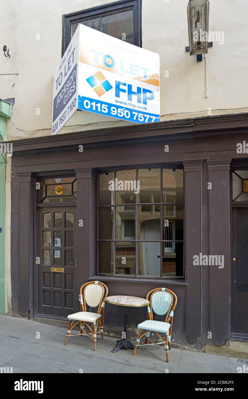 Property to Let, with two vacant chairs outside Stock Photo