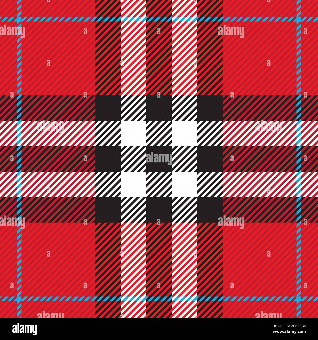 Classic tartan texture seamless pattern. Traditional Scottish checkered plaid ornament. Coloured geometric intersecting striped vector illustration. Stock Vector