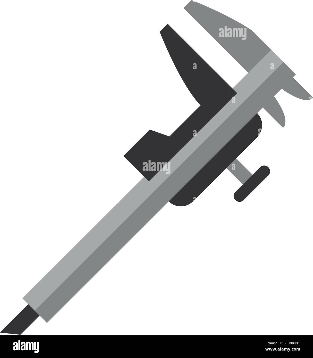 caliper tool flat style icon vector illustration design Stock Vector