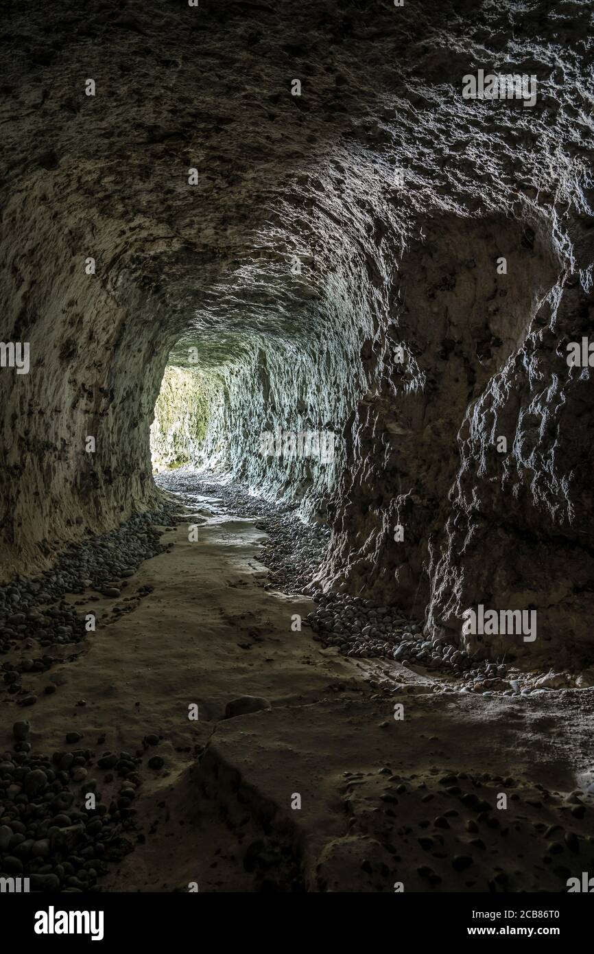 Beach Access tunnel in Etretat Stock Photo Alamy