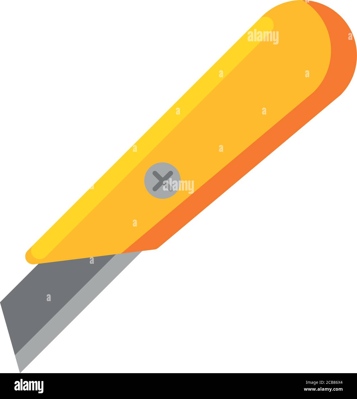 construction scalpel tool flat style icon vector illustration design Stock Vector