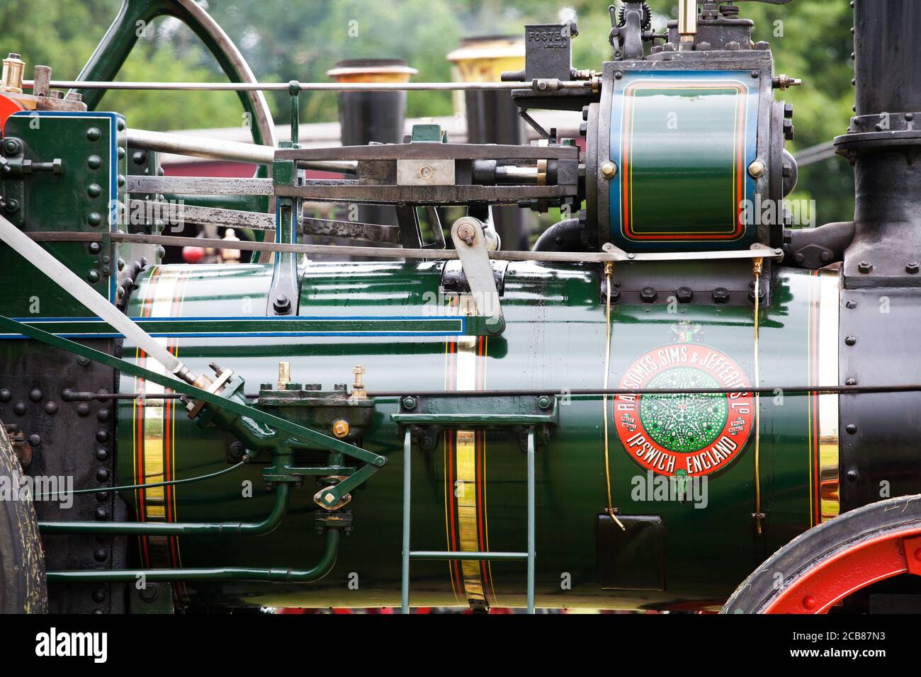 vintage steam engine detail Stock Photo