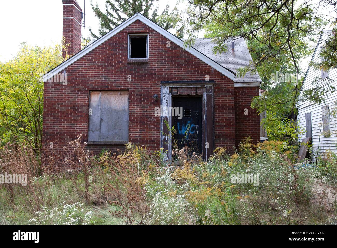 Inner city Detroit neighborhoods, filmed ca 2010, by Dembinsky Photo Assoc Stock Photo