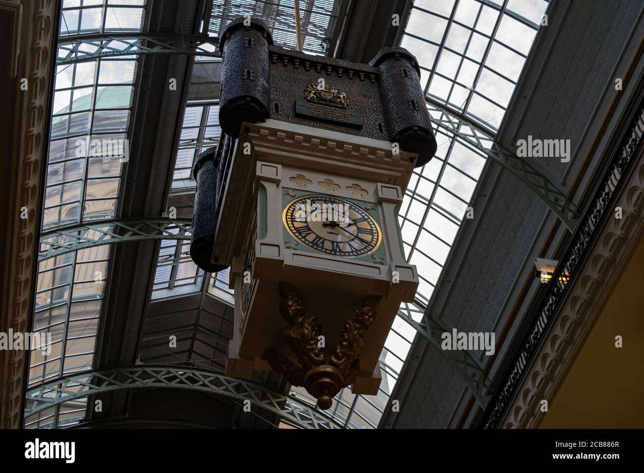 Antique clock from Victoria mall in Melbourne, Australia Stock Photo Alamy