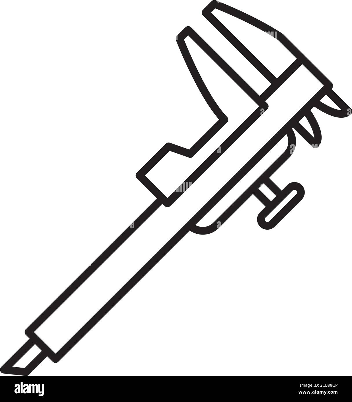 caliper tool line style icon vector illustration design Stock Vector