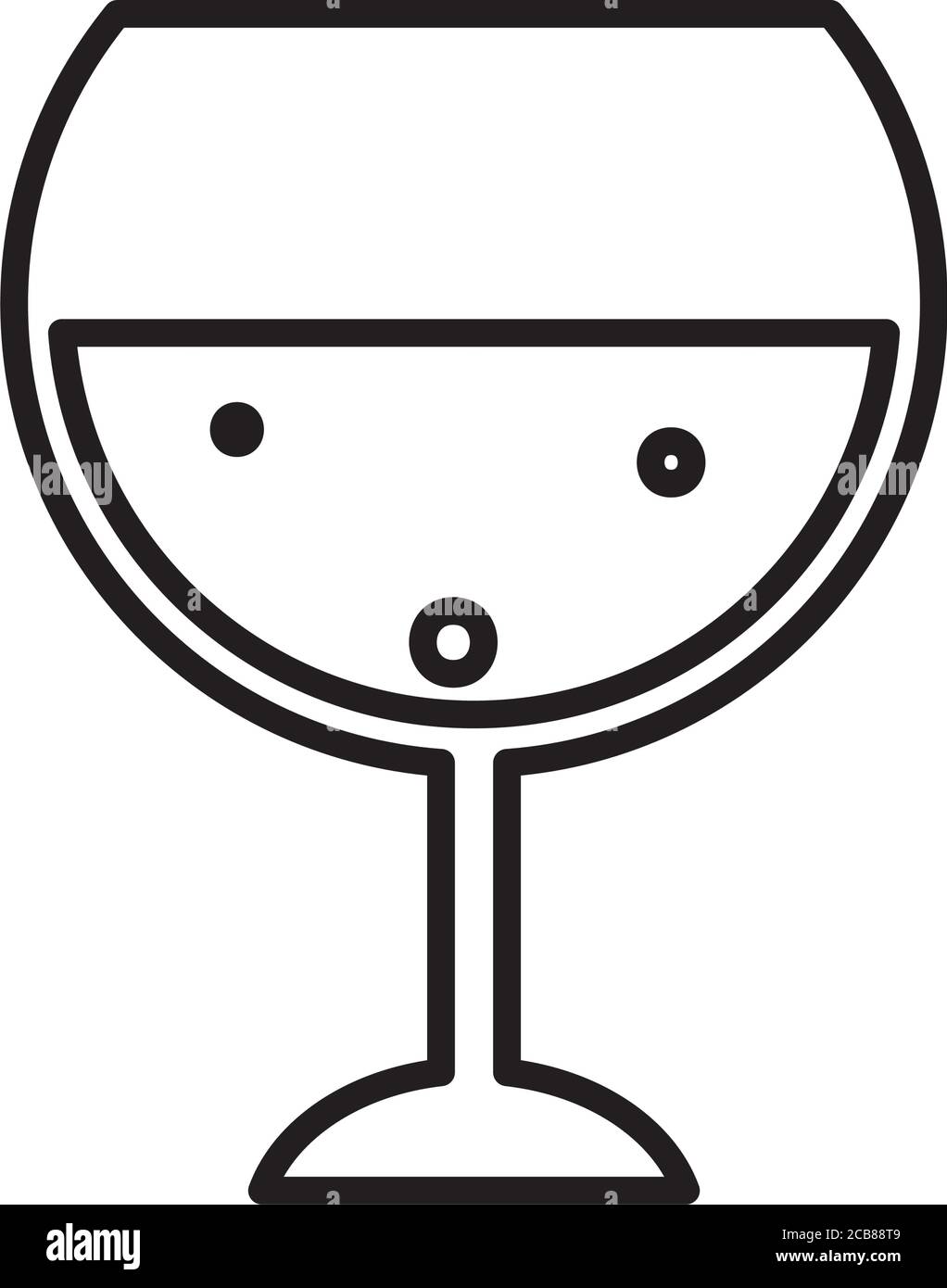 wine glass icon over white background, line style, vector illustration ...