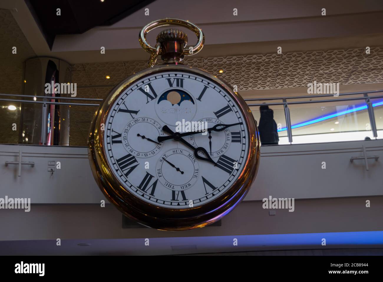 Antique clock from Victoria mall in Melbourne, Australia Stock Photo