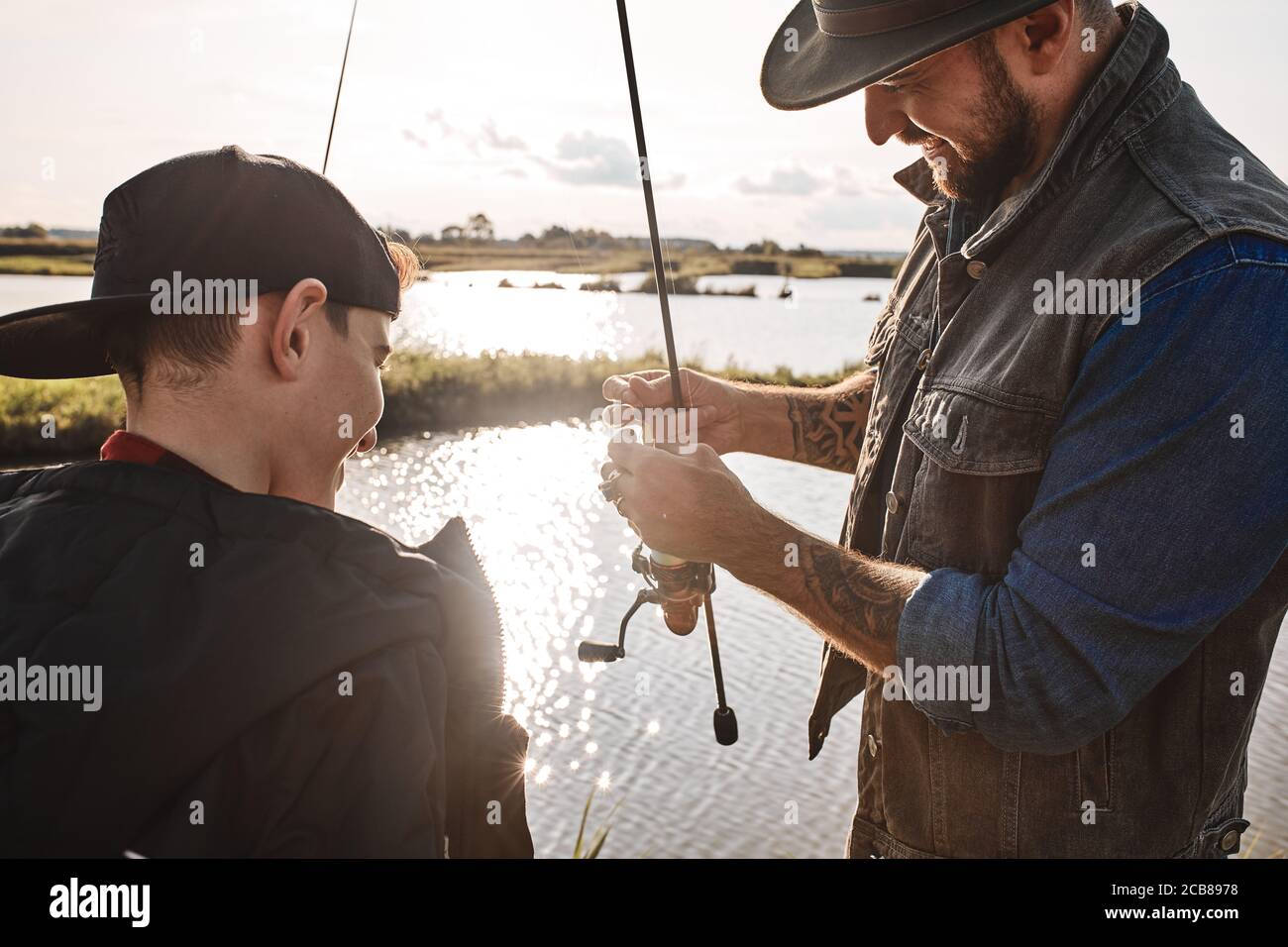 fishing tackle fisherman hooks a fish floats fishing rods Stock Photo -  Alamy