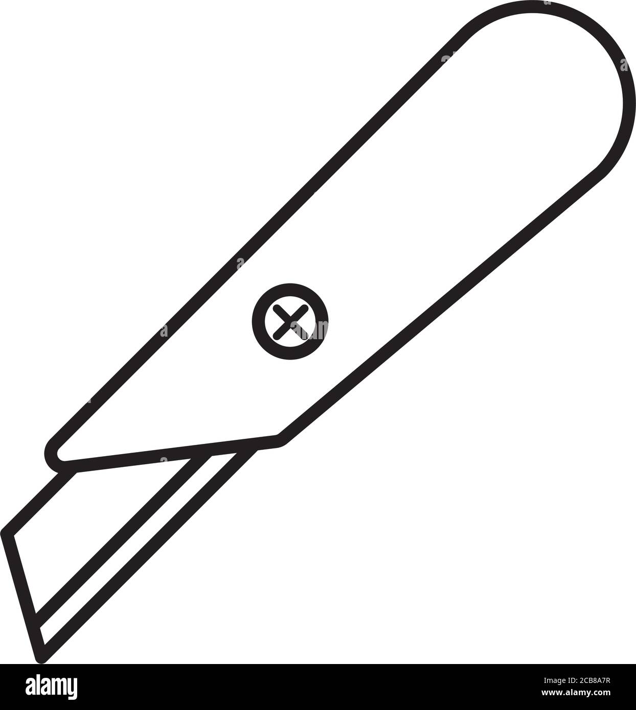 construction scalpel tool line style icon vector illustration design Stock Vector
