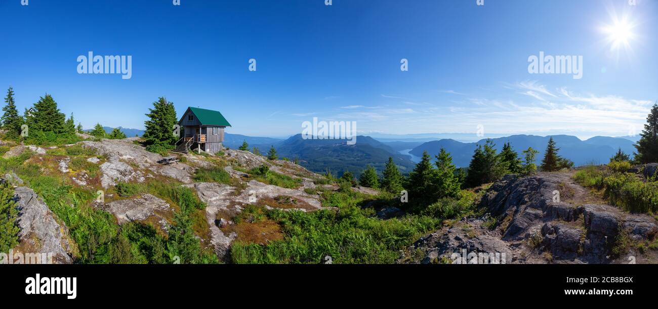Panoramic View of Tin Hat Cabin Stock Photo Alamy